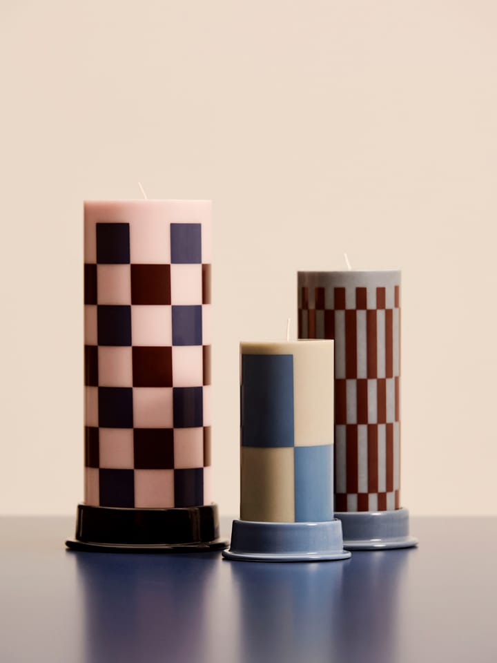 Castiçal Column Candleholder M 11 cm, Dusty blue HAY