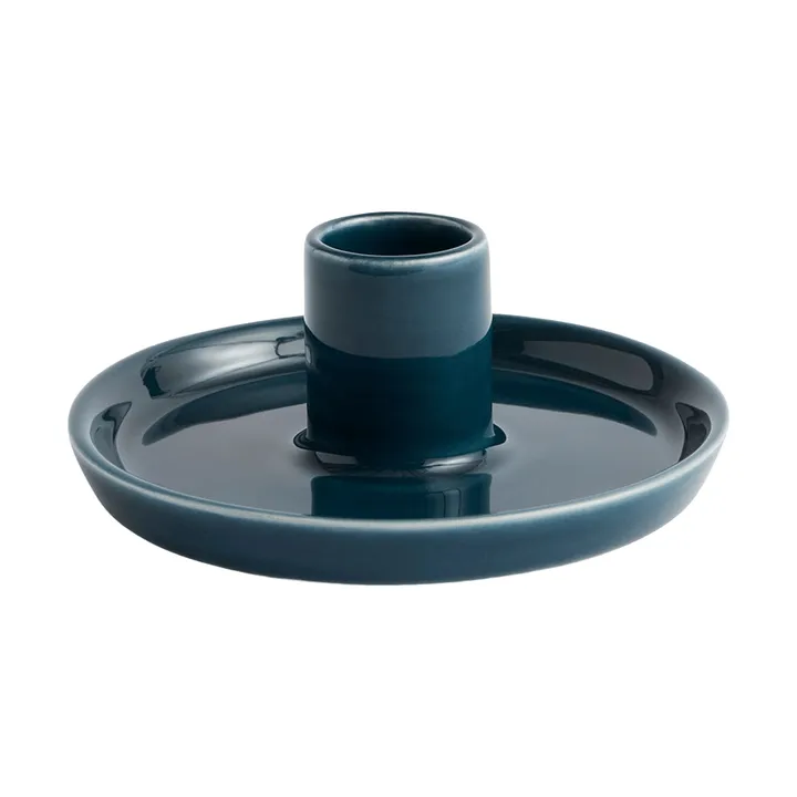 castiçal Disc - Azul-petróleo escuro, pequeno, Ø10x4,8 cm - HAY