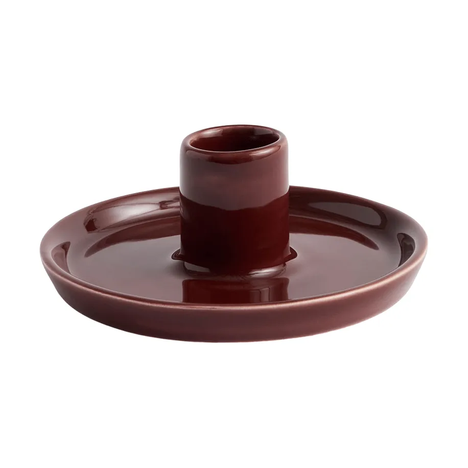 castiçal Disc, Castanho-avelã, pequeno, Ø10x4,8 cm HAY