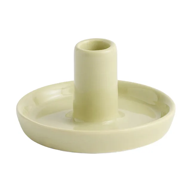 castiçal Disc - Soft pistachio, Ø7x4 cm - HAY
