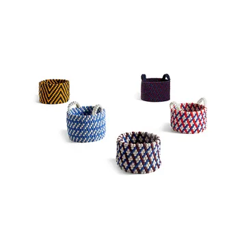 Cesta Bead com alça - blue dash, large - HAY