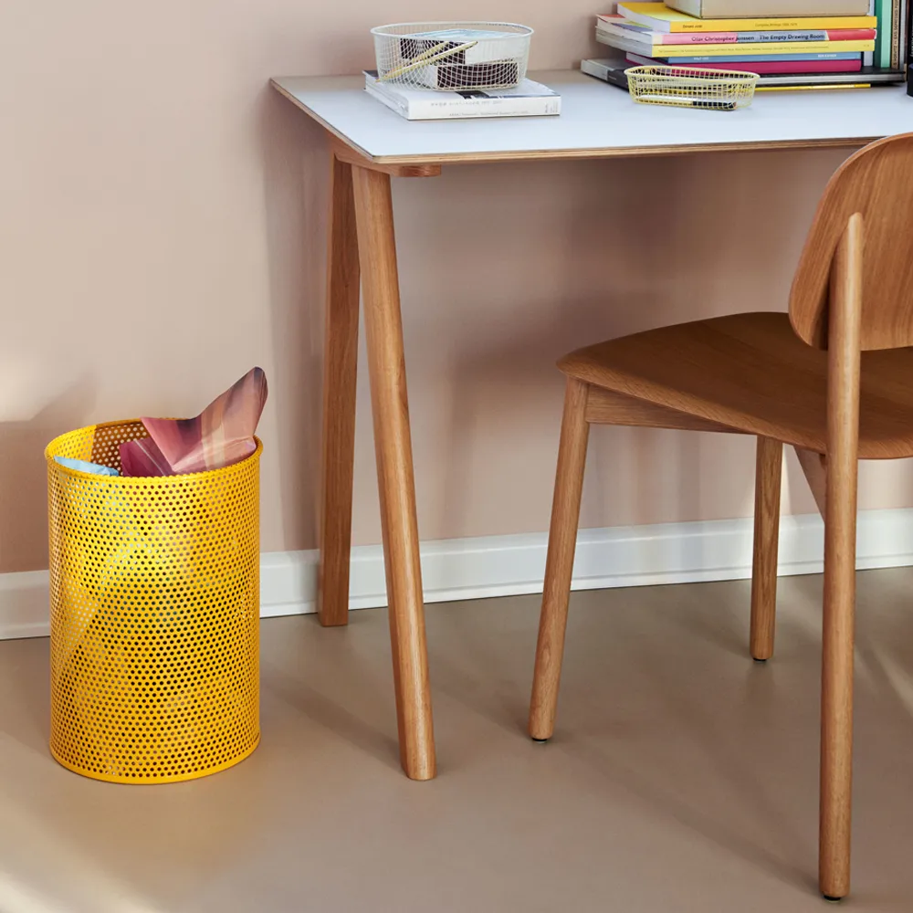 Cesto de papel Perforated, petrol blue, medium HAY