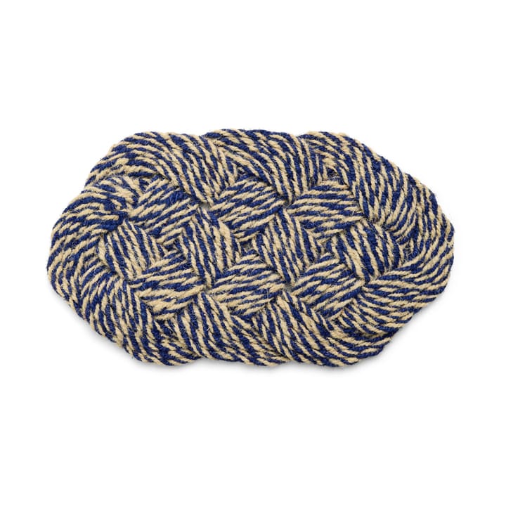 Coco tapete de entrada 40x80 cm - Azul espiral-branco sujo - HAY