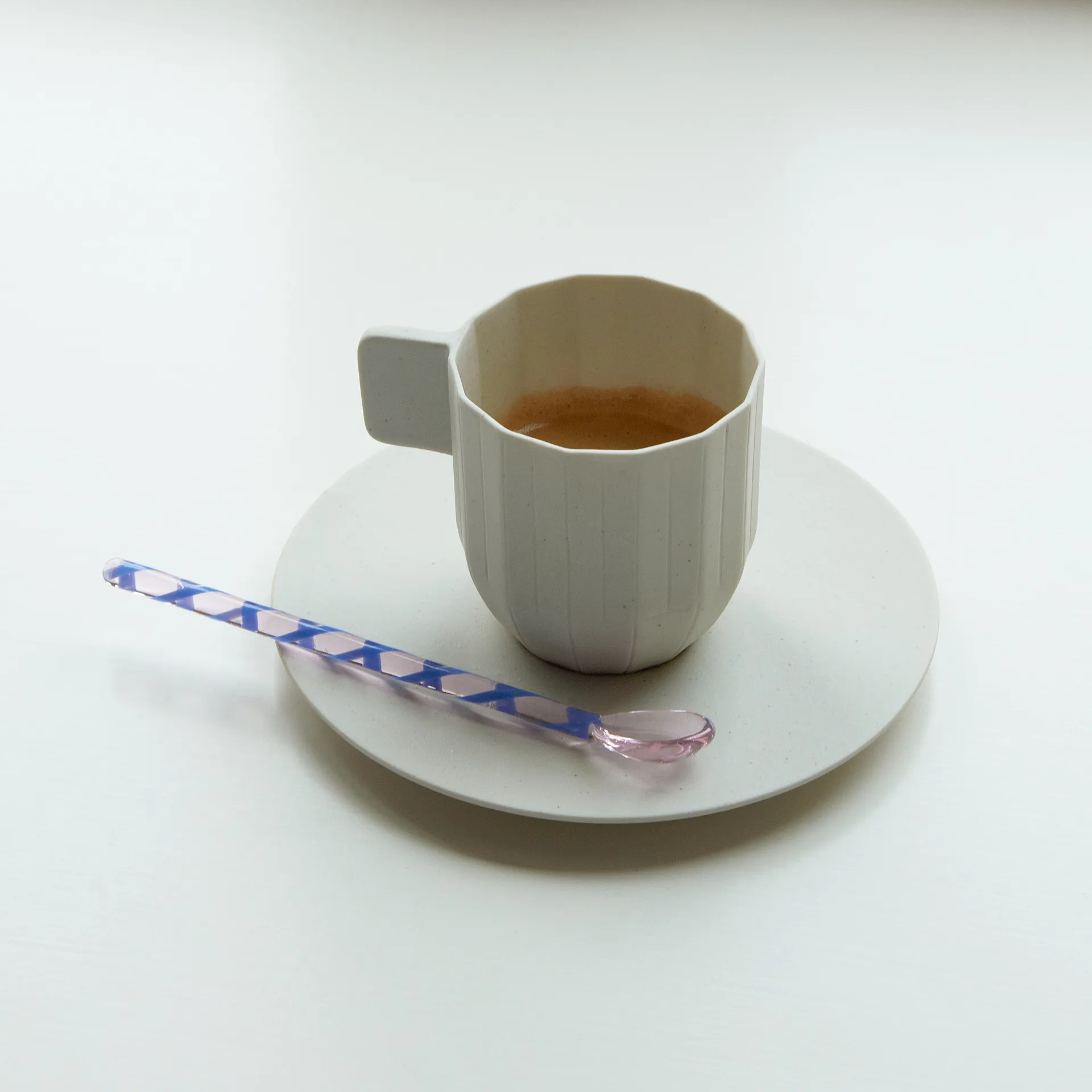 Colher de vidro Spice, 3 un., amber-light pink-white HAY