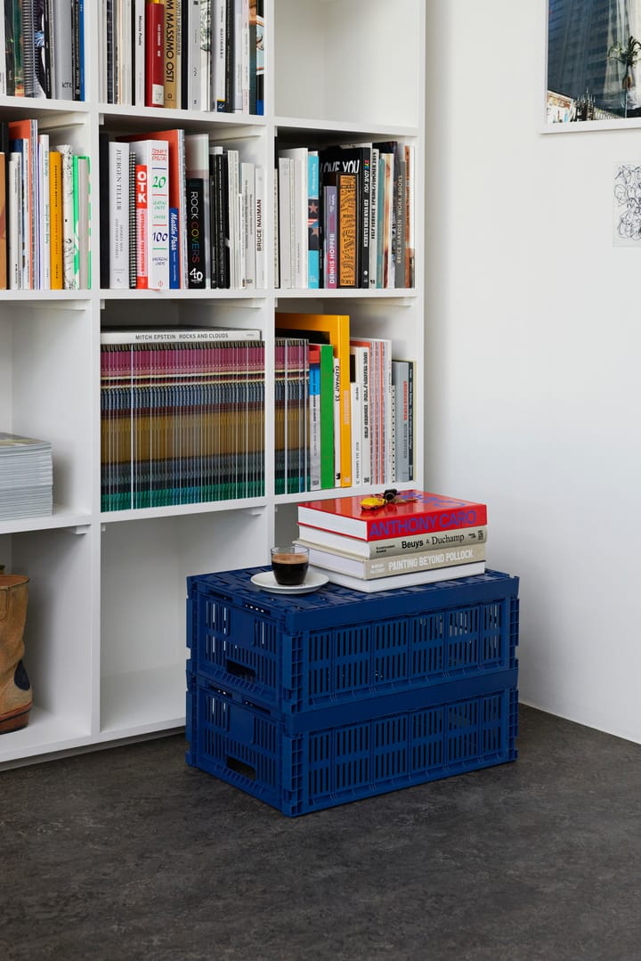 Colour Crate L 34,5x53 cm, Azul escuro HAY