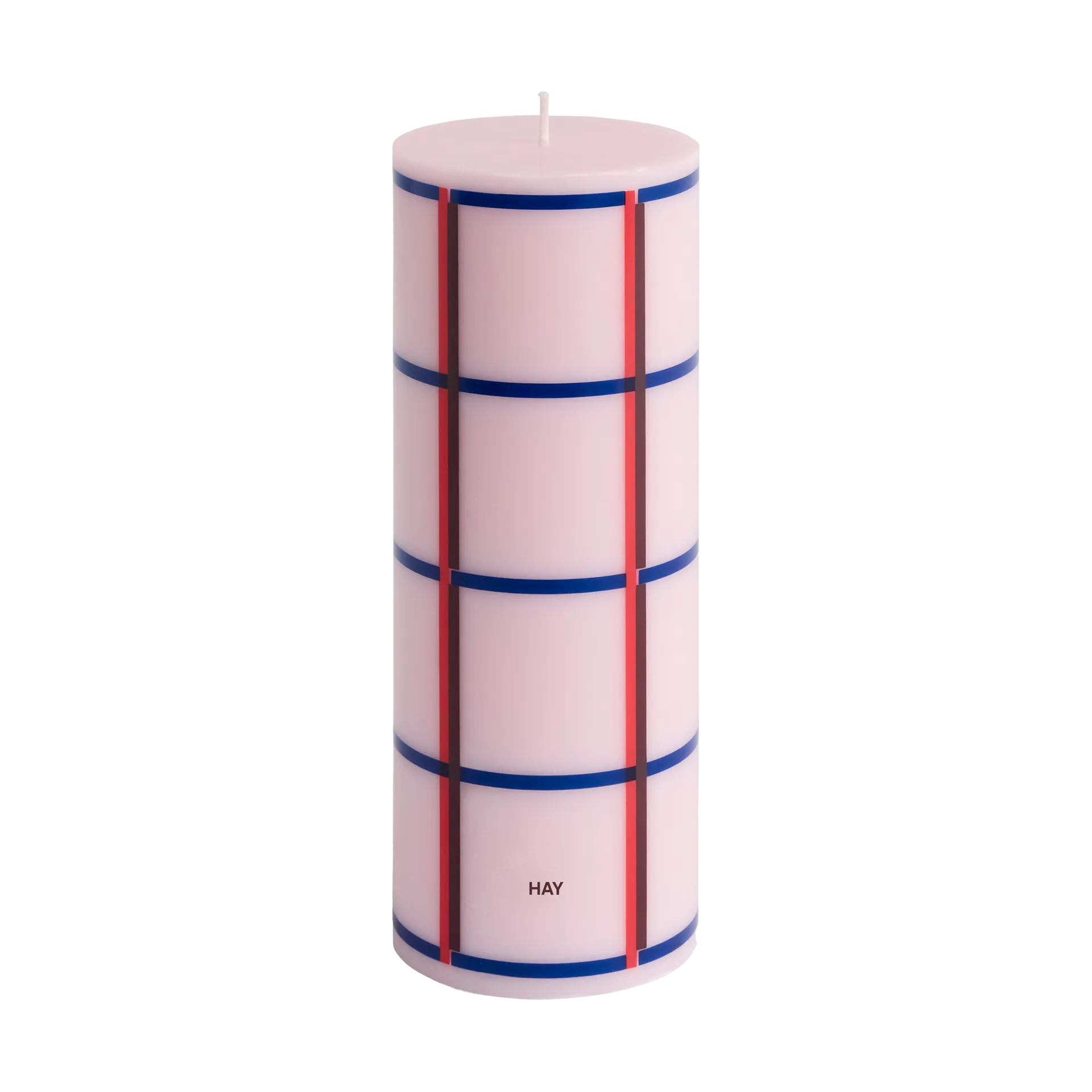 Column Candle bloco de vela médio 20 cm, Rosa claro-vermelho-vinho escuro-azul escuro HAY