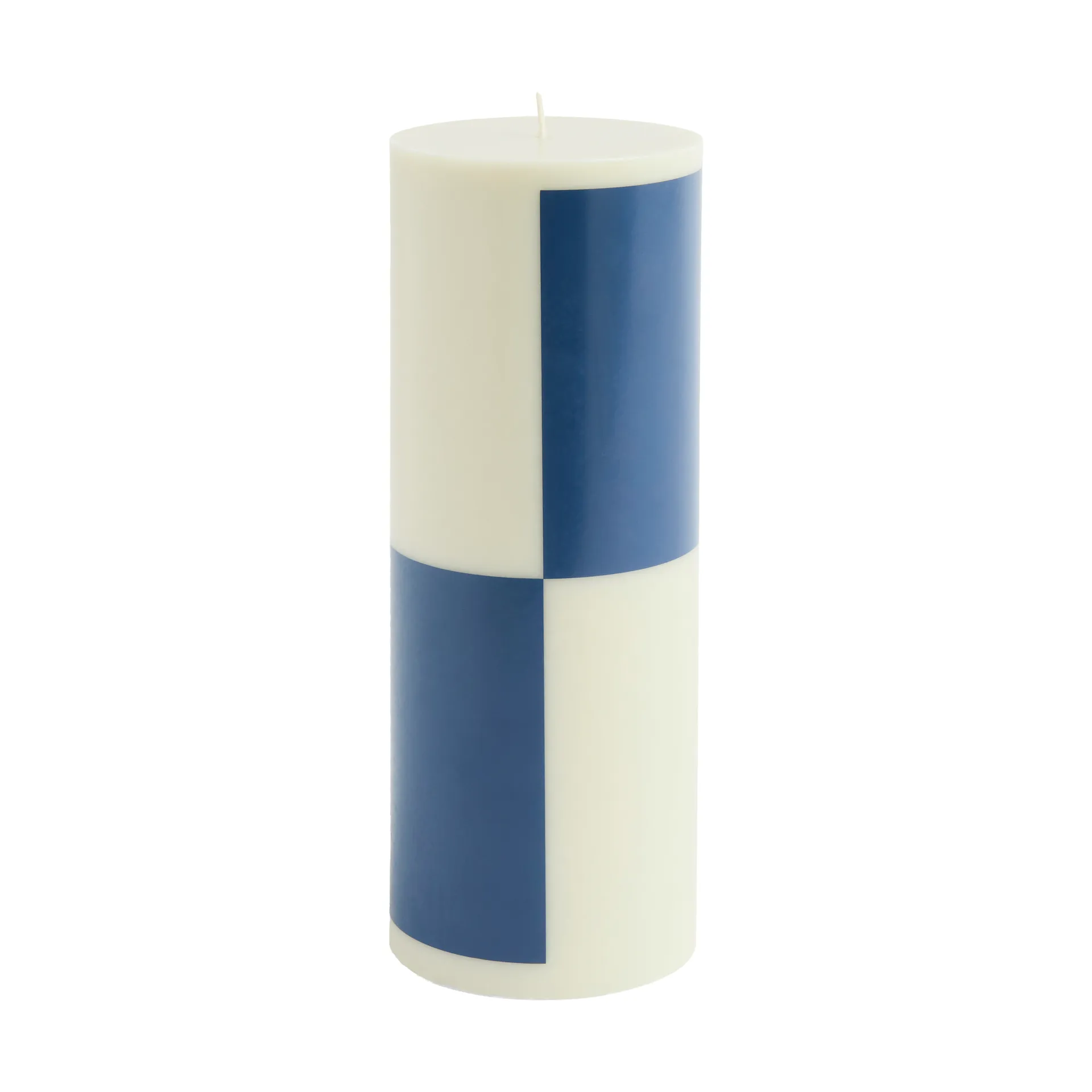 Column Candle vela em bloco grande 25 cm , Milky green-dark blue HAY