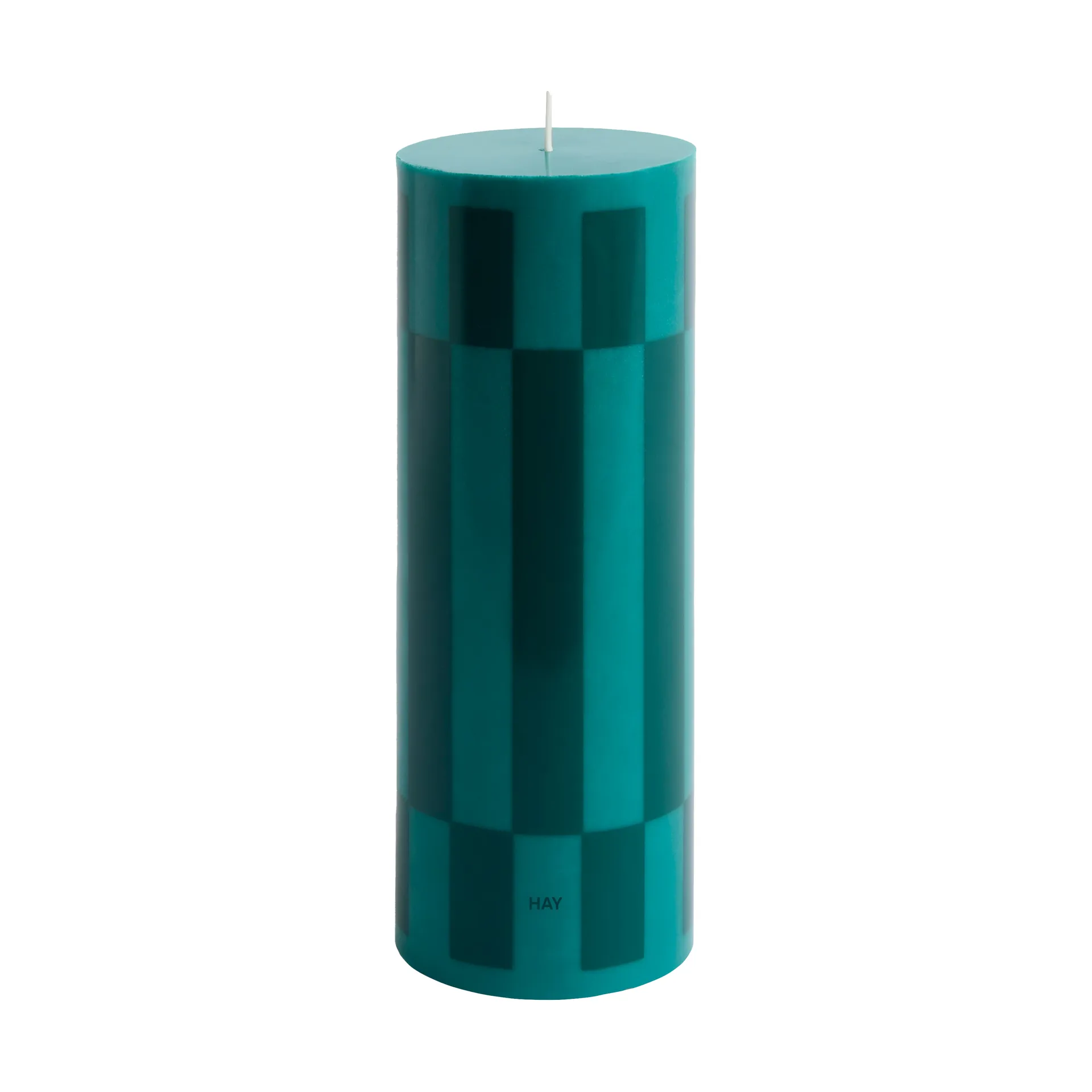 Column Candle vela em bloco grande 25 cm , Verde-verde escuro HAY