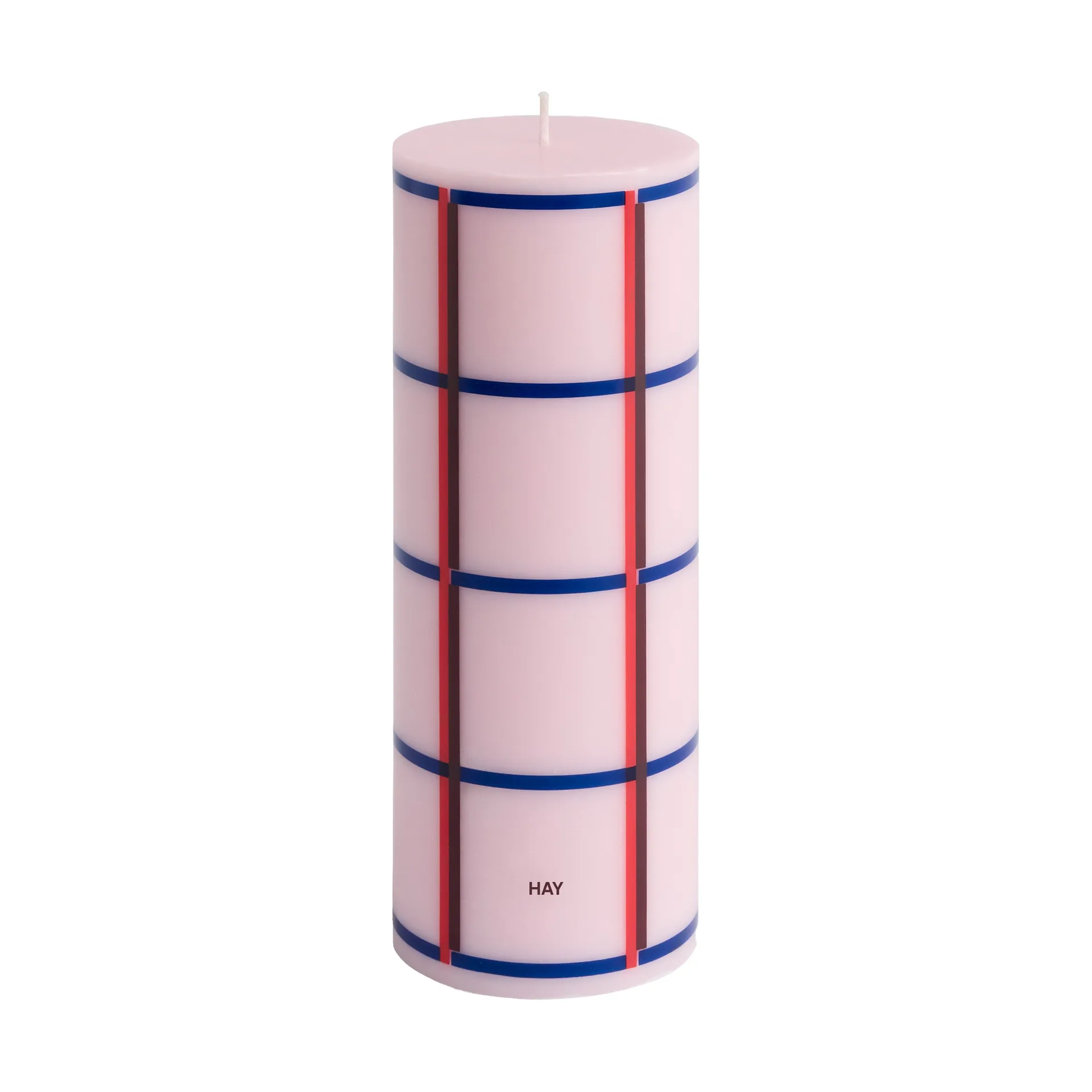 Column Candle vela em bloco média 20 cm , Rosa claro-vermelho-vinho escuro-azul escuro HAY