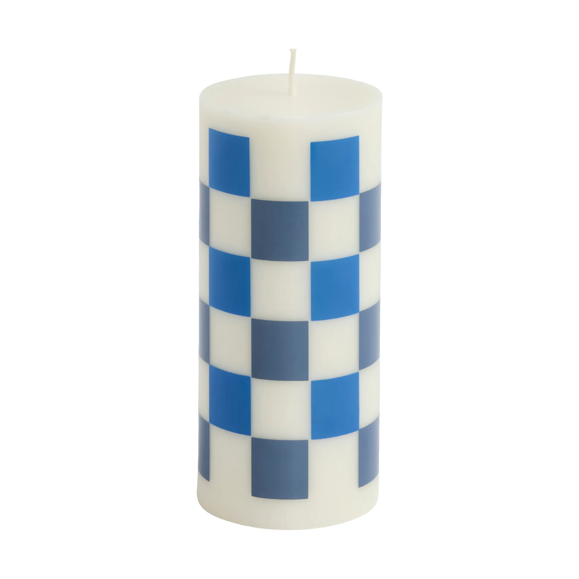 Column Candle vela em bloco pequeno 15 cm , Off white-blues HAY