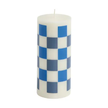 Column Candle vela em bloco pequeno 15 cm  - Off white-blues - HAY