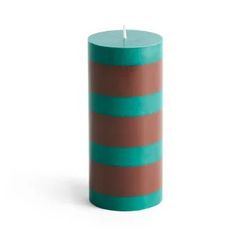Column Candle vela em bloco pequeno 15 cm  - verde-castanho - HAY