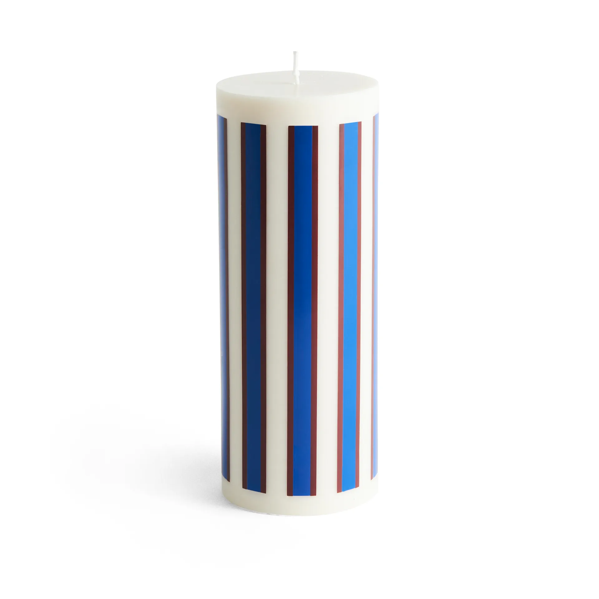 Column Candle vela grande 25 cm, Off white-castanho-azul  HAY
