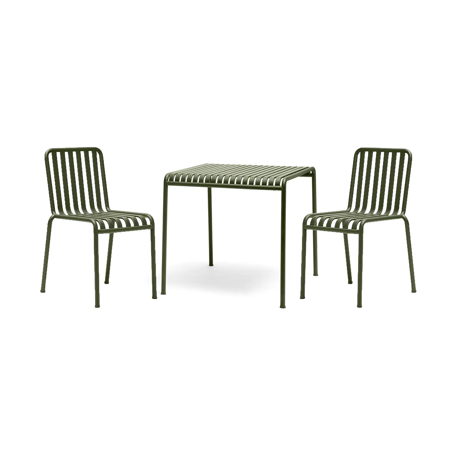 Conjunto de jantar Palissade 2 cadeiras 82,5x90 cm - Olive,  HAY