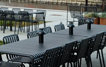 Conjunto de jantar Palissade 4 cadeiras 170x90 cm - Anthracite - HAY