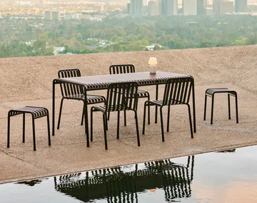 Conjunto de jantar Palissade 4 cadeiras 170x90 cm - Anthracite - HAY