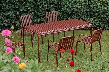 Conjunto de jantar Palissade 4 cadeiras 170x90 cm - Iron red - HAY