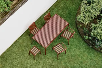 Conjunto de jantar Palissade 4 cadeiras 170x90 cm - Iron red - HAY