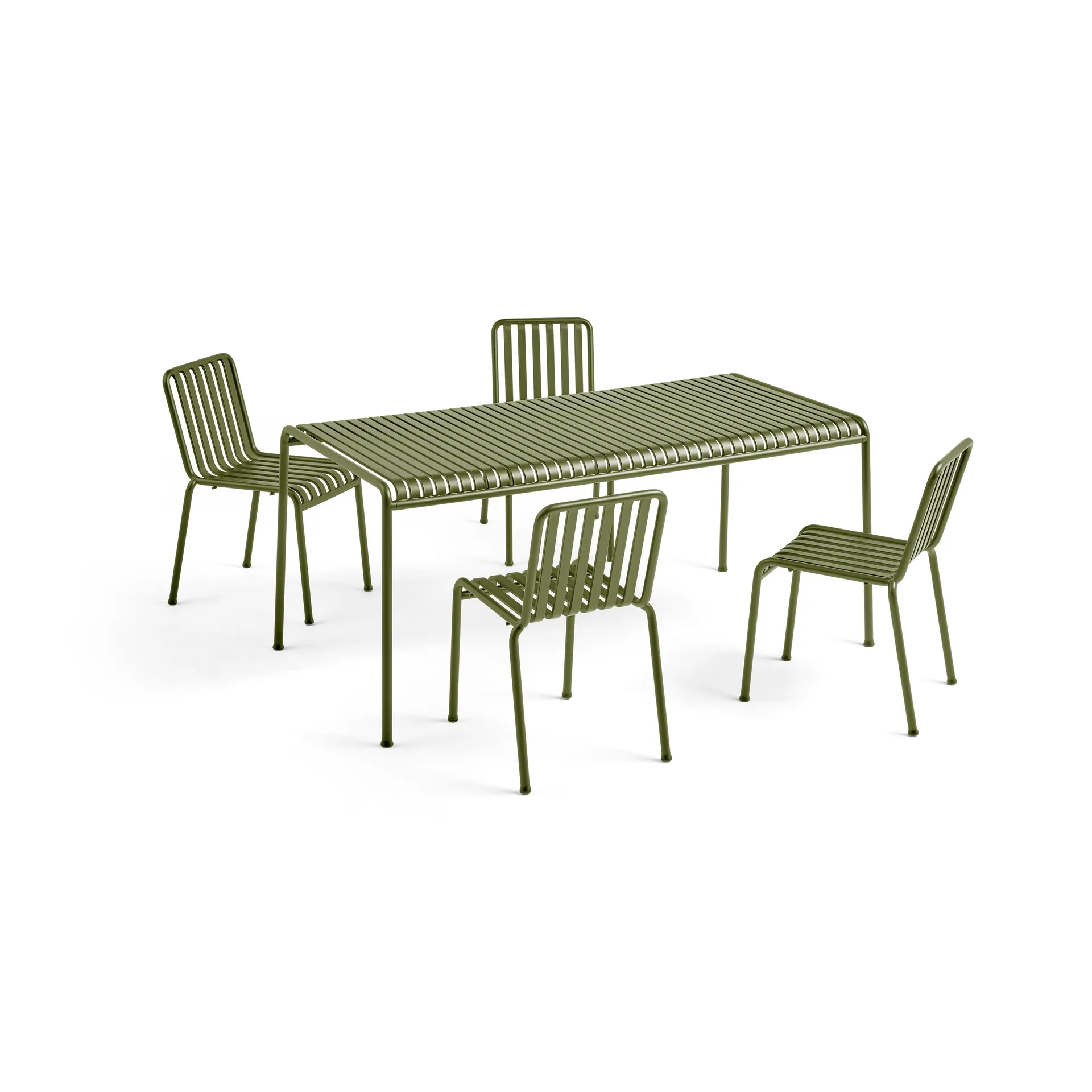 Conjunto de jantar Palissade 4 cadeiras 170x90 cm - Olive,  HAY