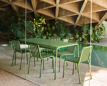 Conjunto de jantar Palissade 4 cadeiras 170x90 cm - Olive - HAY