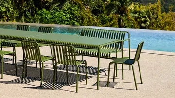 Conjunto de jantar Palissade 4 cadeiras 170x90 cm - Olive - HAY