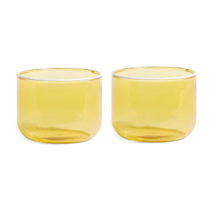Copo Tint 20 cl, 2 un. - Amarelo claro-rebordo branco - HAY