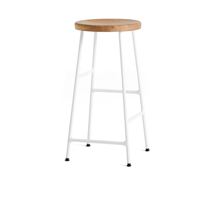Cornet banco de bar redondo 65 cm - Oiled oak-cream white - HAY