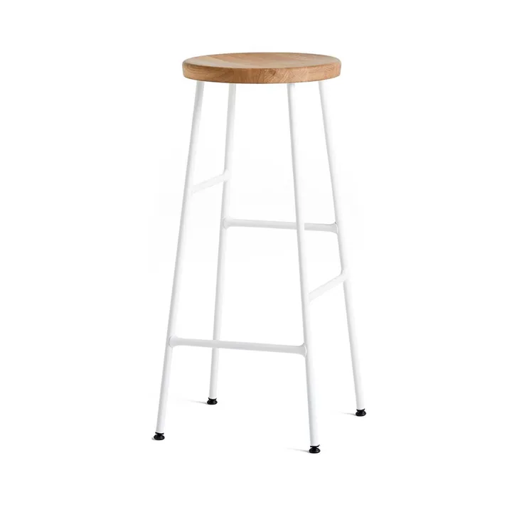Cornet banco de bar redondo 75 cm - Oiled oak-cream white - HAY