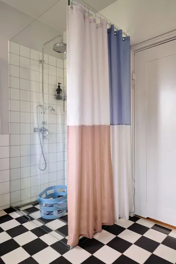 Cortina de duche Check 180x200 cm - Azul - HAY
