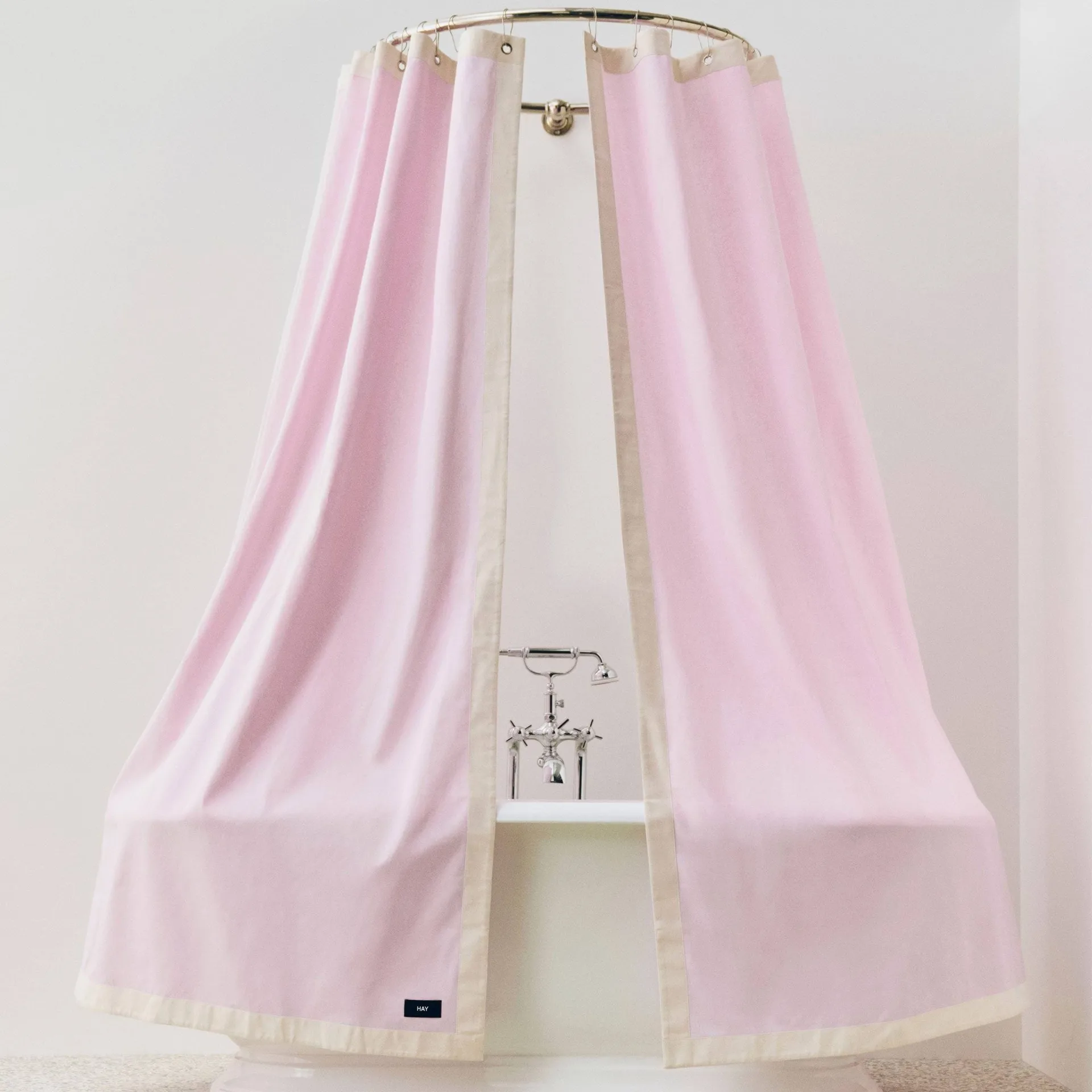Cortina de duche Outline, Rosa e creme HAY