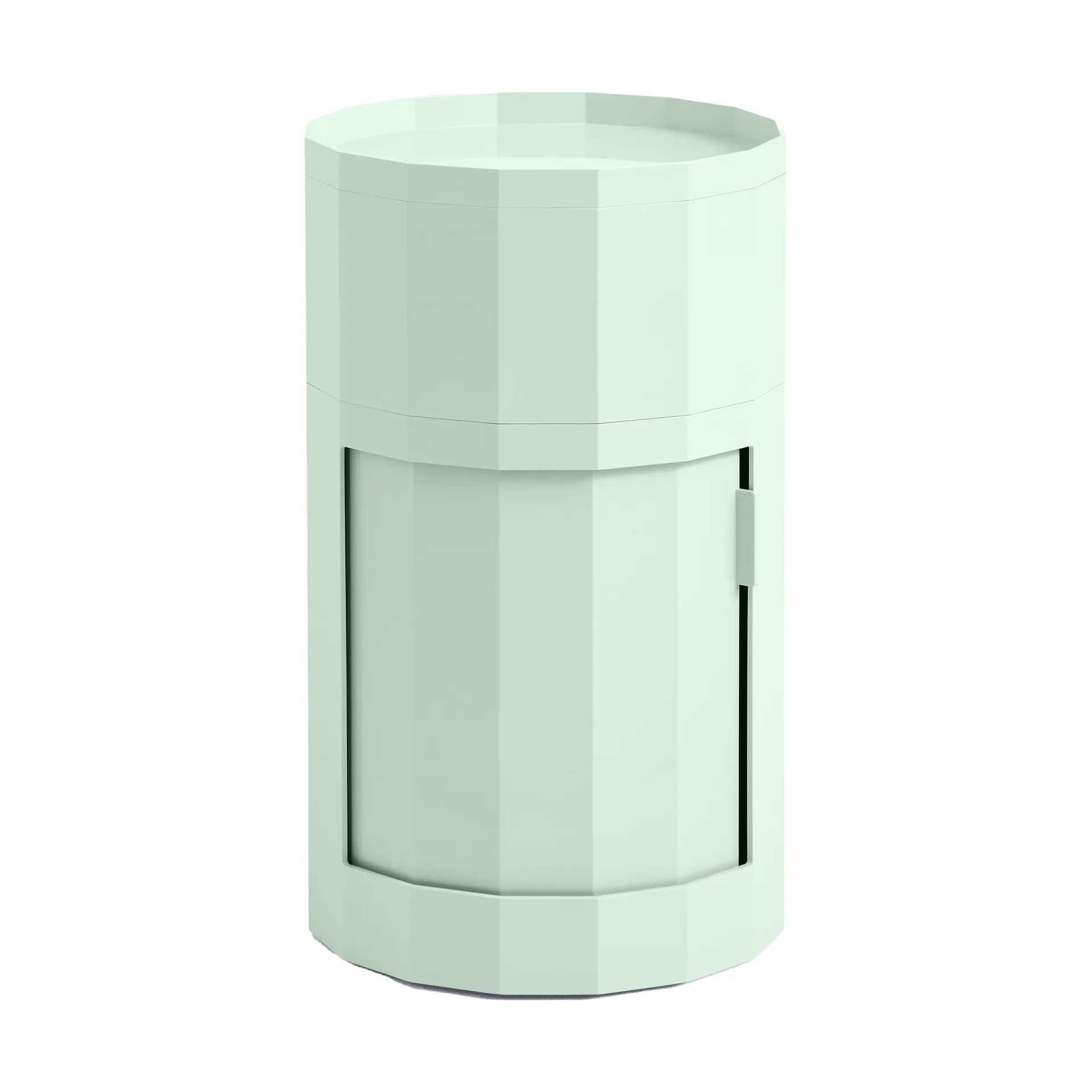 Facet Cabinet mesa lateral alta com pés-rodas 66 cm, Menta suave HAY