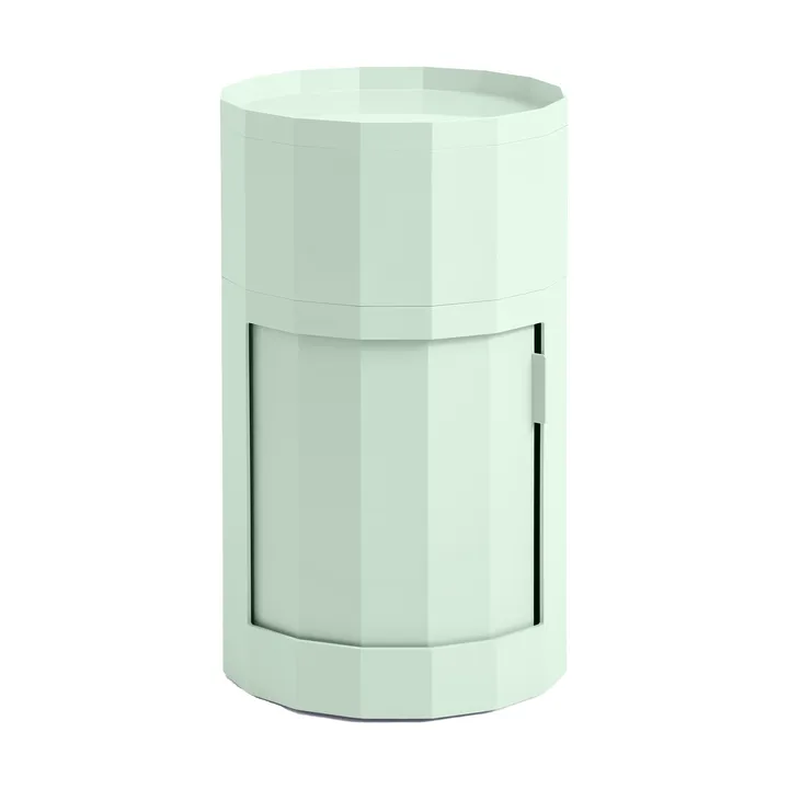 Facet Cabinet mesa lateral alta com pés-rodas 66 cm - Menta suave - HAY