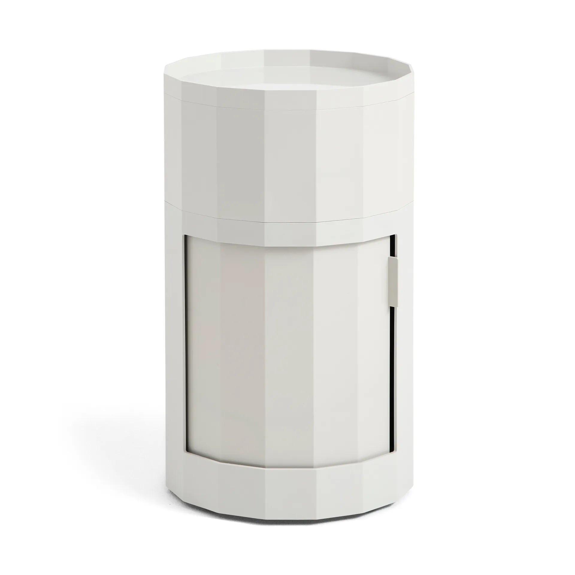 Facet Cabinet mesa lateral alta com pés-rodas 66 cm, Misty grey HAY