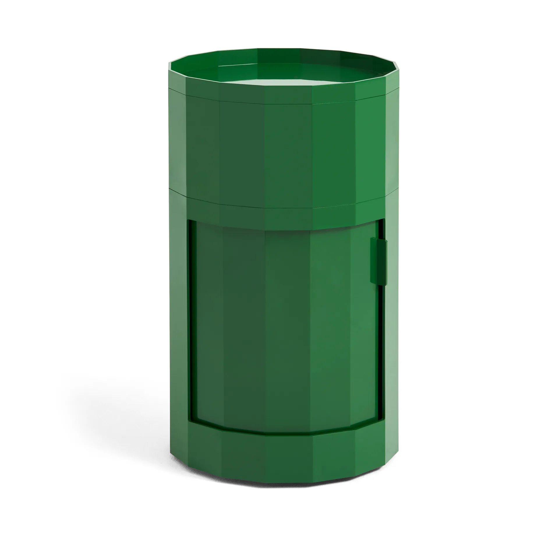 Facet Cabinet mesa lateral alta com pés-rodas 66 cm, Spinach green HAY