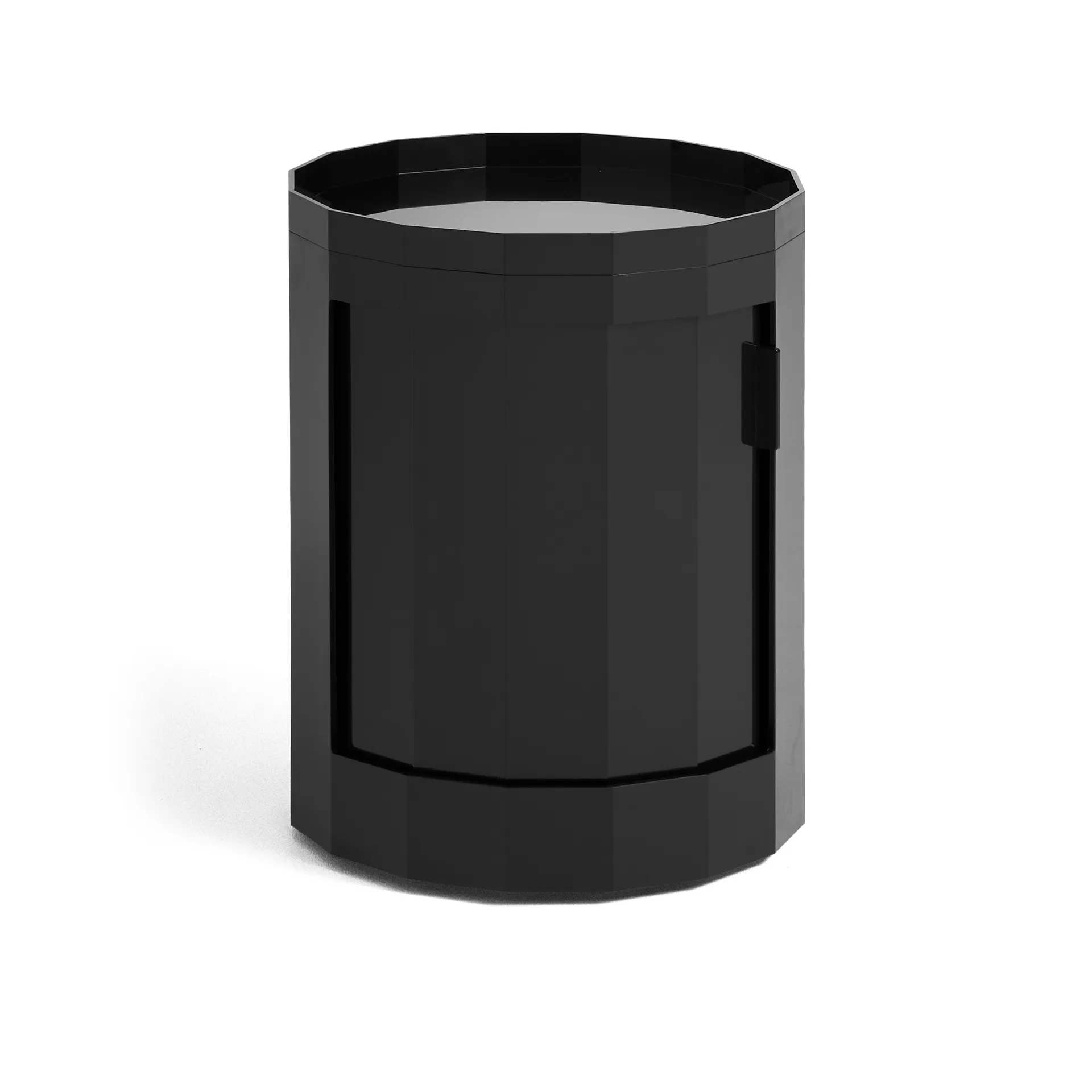 Facet Cabinet mesa lateral baixa com pés-rodas 49 cm, Anthracite HAY