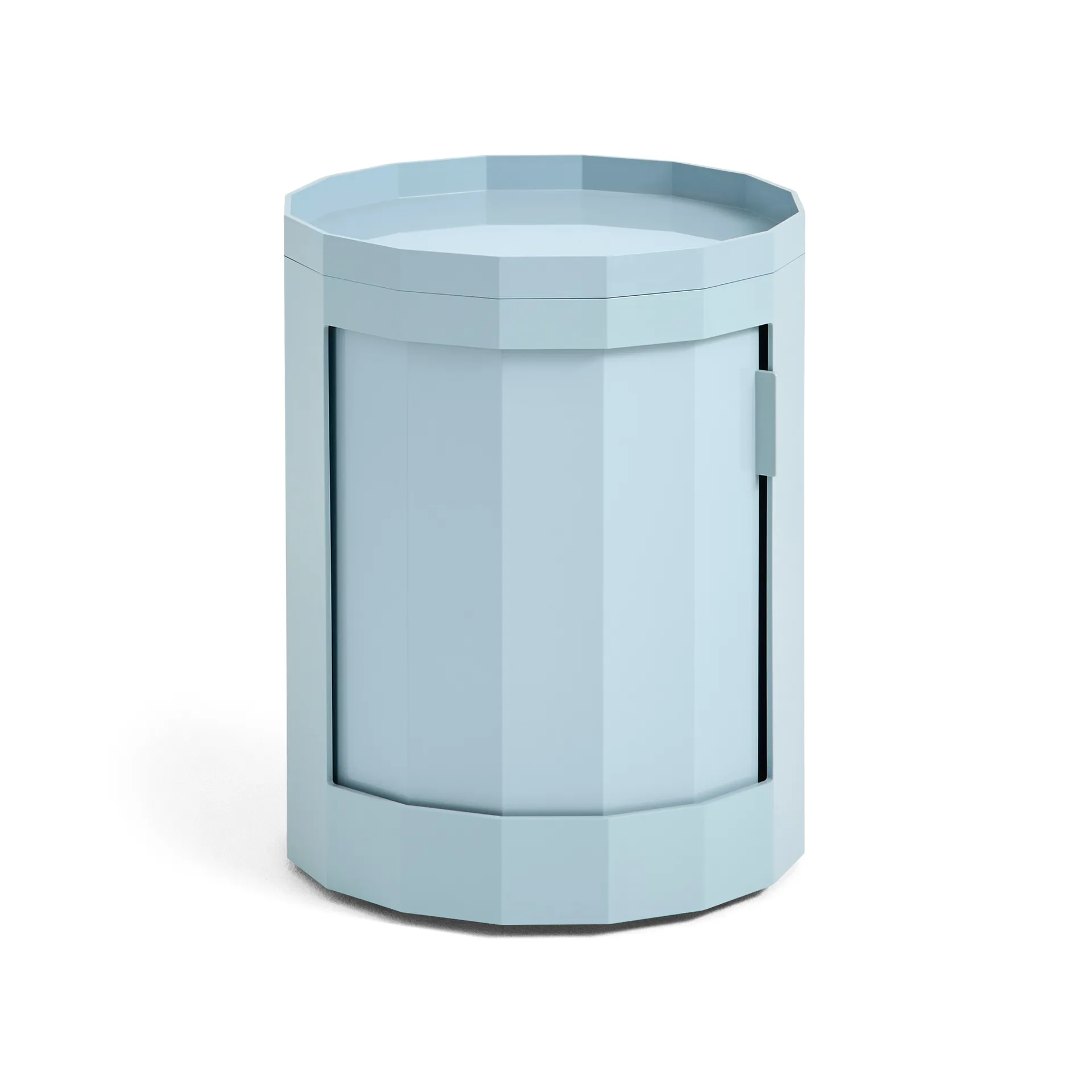 Facet Cabinet mesa lateral baixa com pés-rodas 49 cm, Misty blue HAY