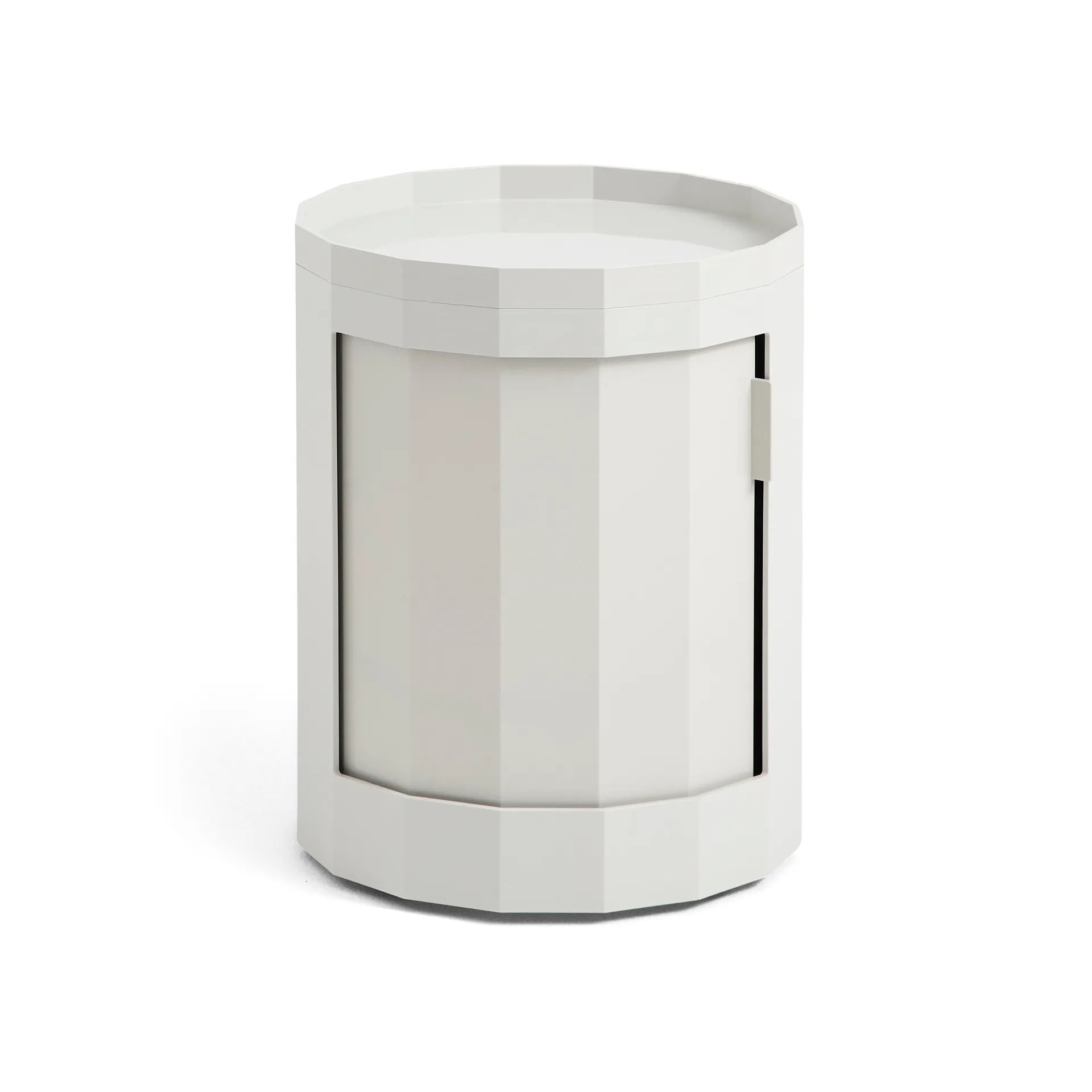 Facet Cabinet mesa lateral baixa com pés-rodas 49 cm, Misty grey HAY