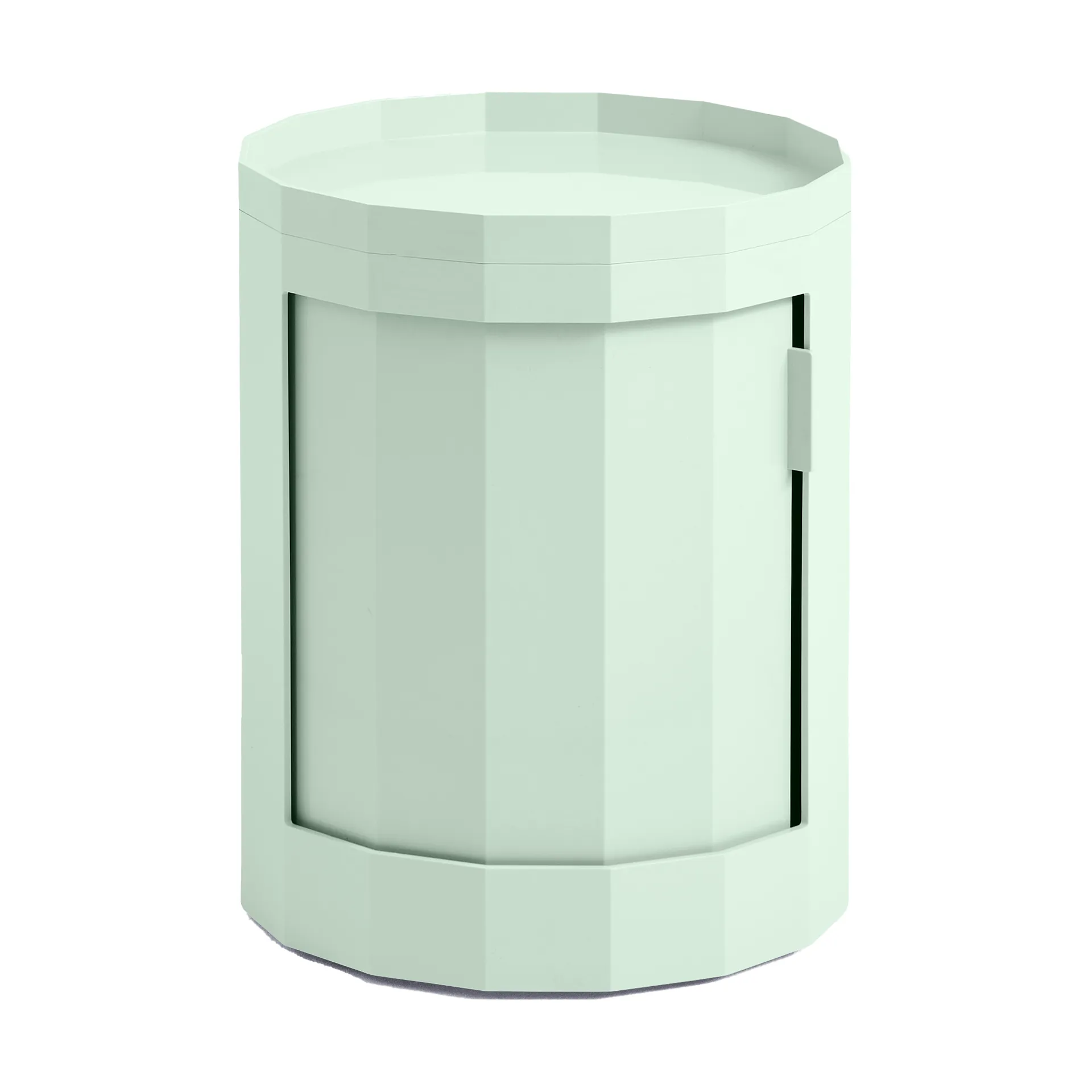 Facet Cabinet mesa lateral baixa com pés-rodas 49 cm, Soft menta HAY