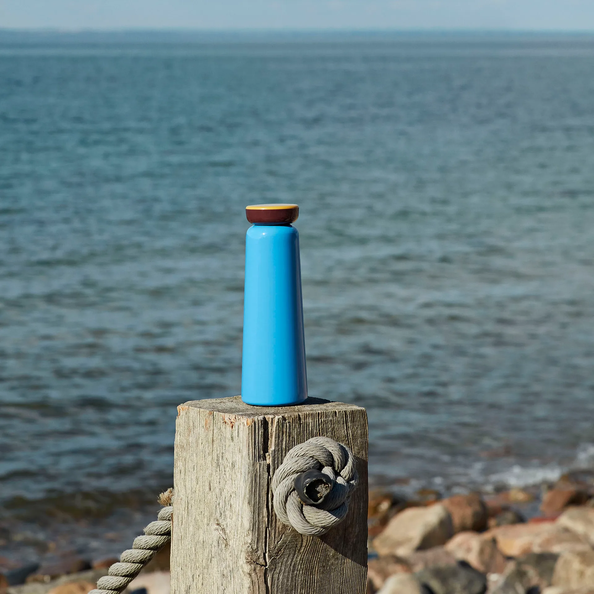 Garrafa termo Sowden 0,35 litros, azul HAY