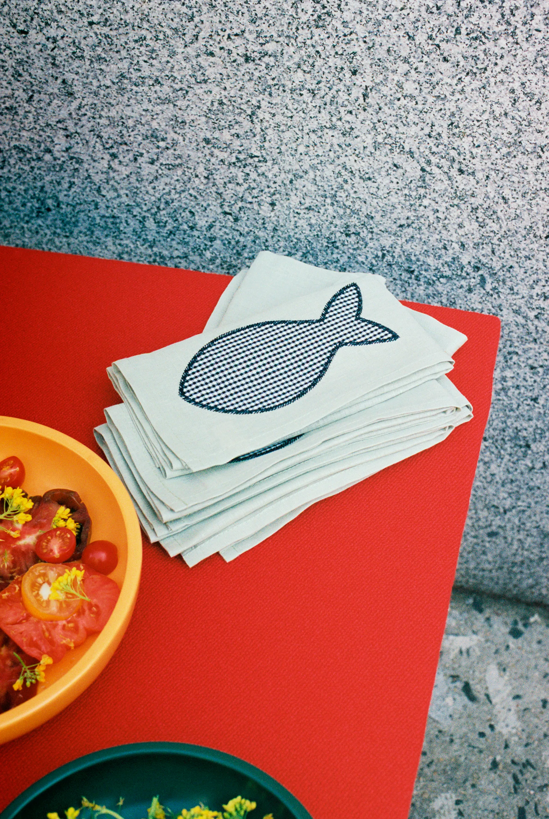 Guardanapo de linho Sobremesa 45x45 cm 4 un., Verde HAY