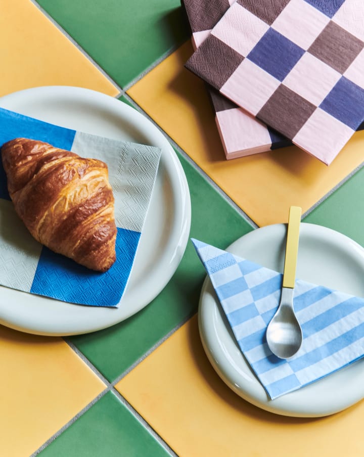 Guardanapo Pattern Lunch Stripe 33x33 cm, conjunto de 20, Light blue-dusty blue pillar HAY