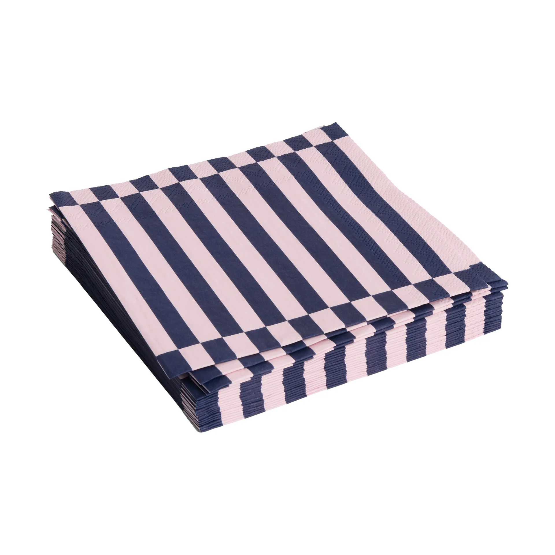 Guardanapo Pattern Lunch Stripe 33x33 cm, conjunto de 20, Light pink-dark blue pillar HAY