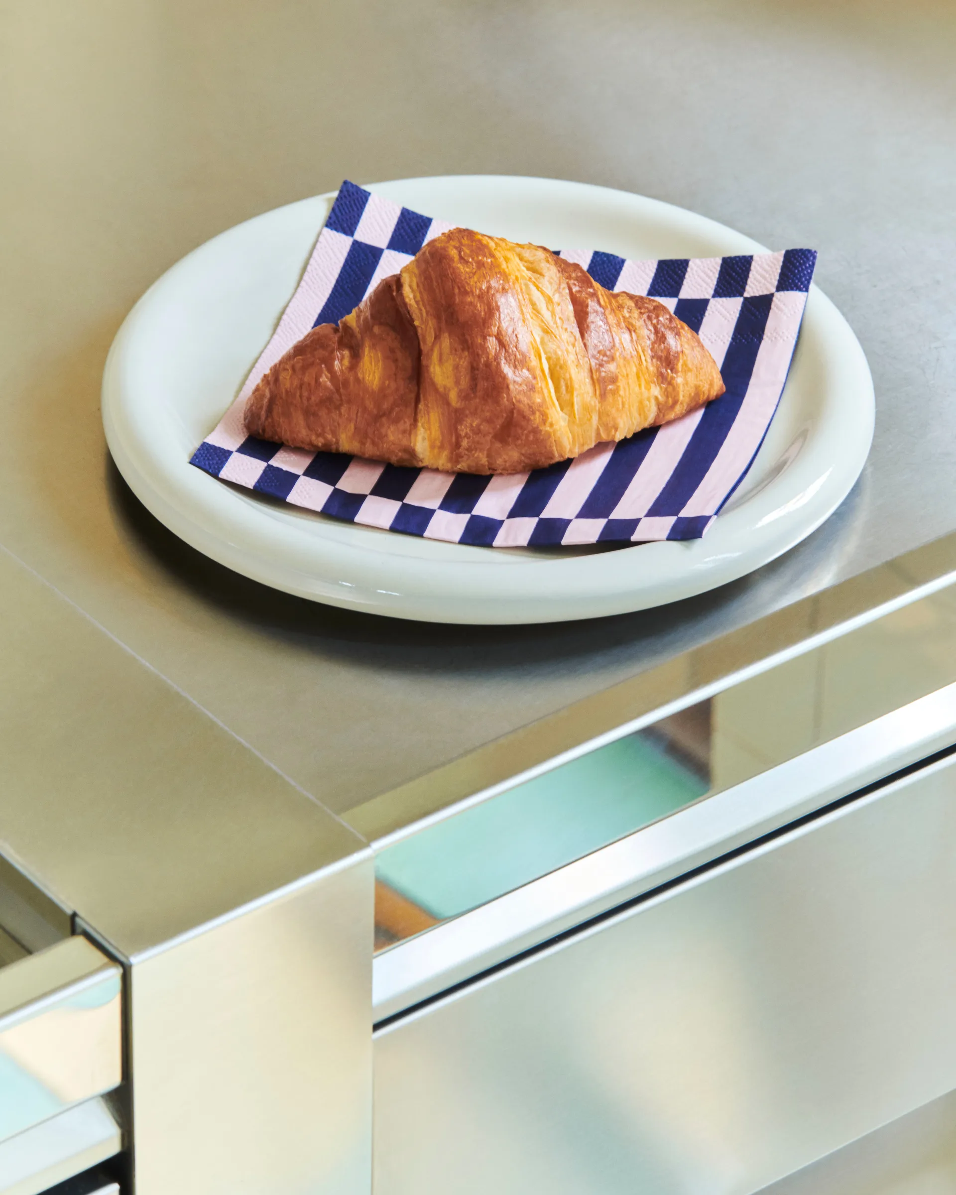 Guardanapo Pattern Lunch Stripe 33x33 cm, conjunto de 20, Light pink-dark blue pillar HAY