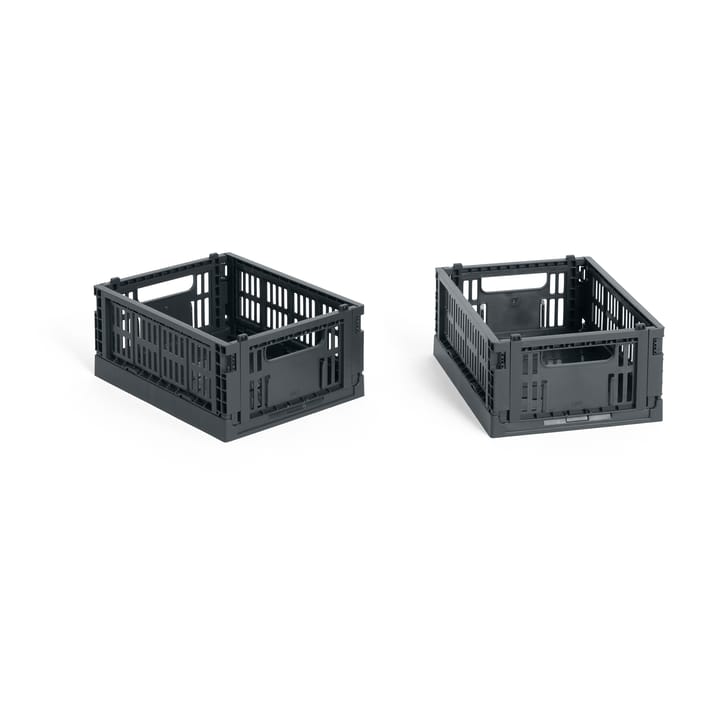 HAY Colour Crate Mini 13x17 cm 2 unidades - Charcoal - HAY