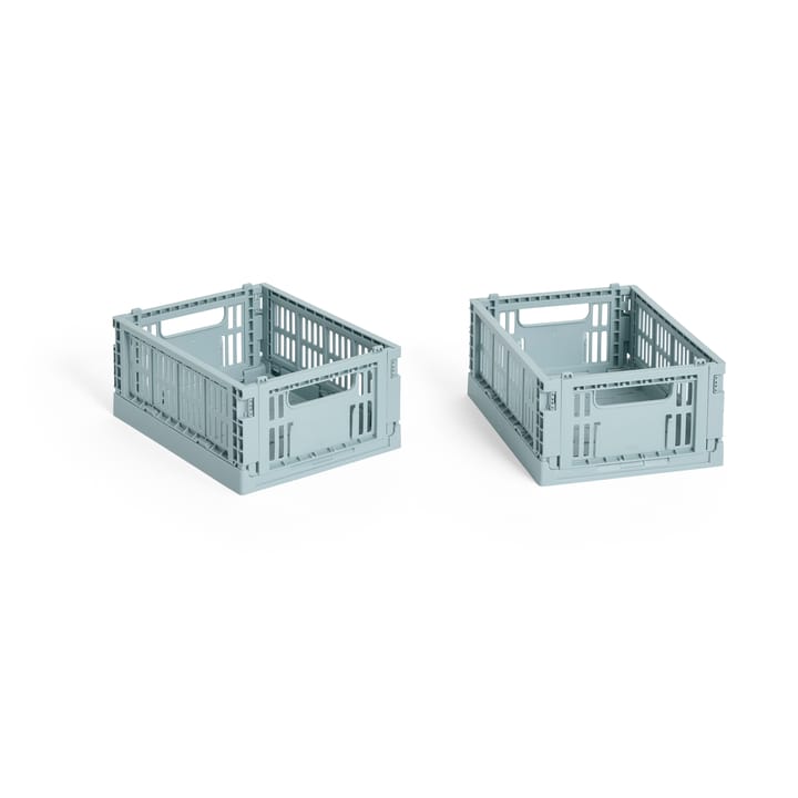 HAY Colour Crate Mini 13x17 cm 2 unidades - Dusty blue - HAY