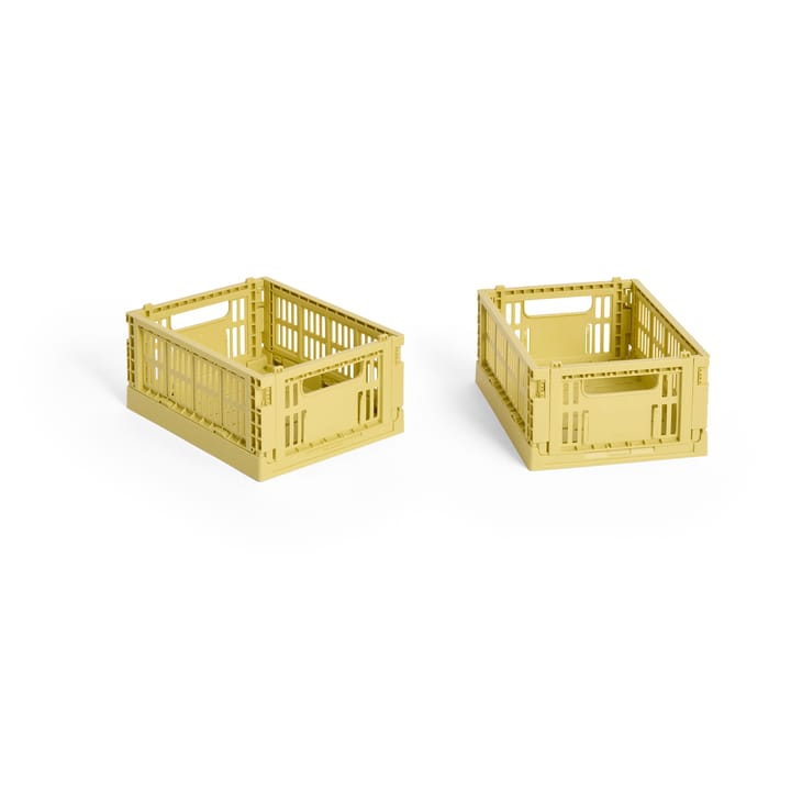 HAY Colour Crate Mini 13x17 cm 2 unidades - Dusty yellow - HAY
