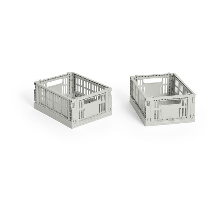 HAY Colour Crate Mini 13x17 cm 2 unidades - Grey - HAY
