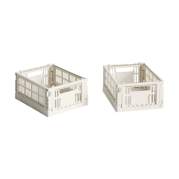 HAY Colour Crate Mini 13x17 cm 2 unidades - Off white - HAY