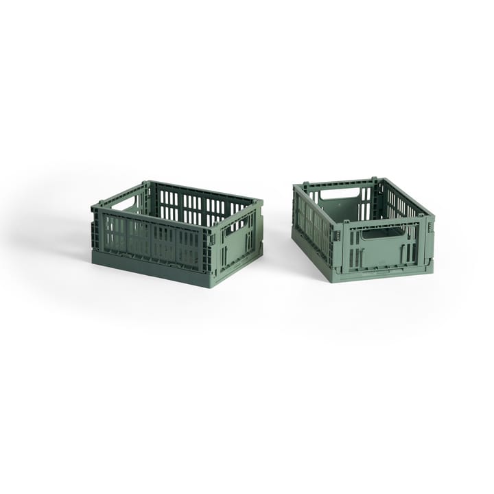 HAY Colour Crate Mini 13x17 cm 2 unidades - Sage green - HAY