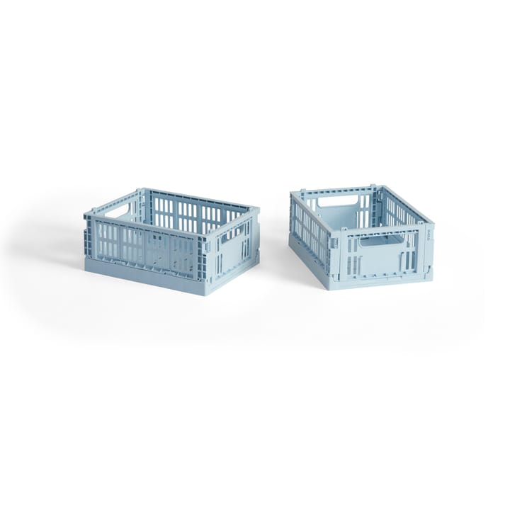 HAY Colour Crate Mini 13x17 cm 2 unidades - Soft blue - HAY